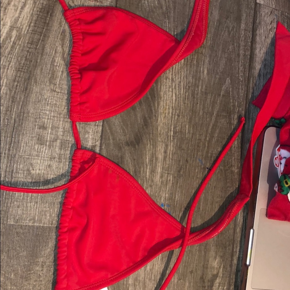 Red bikini top